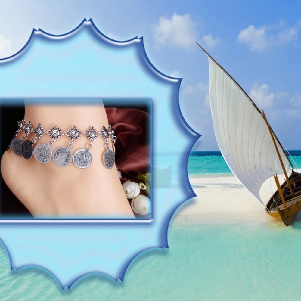 Coin Anklet Bracelet Jewelry - Picture 4 of 10